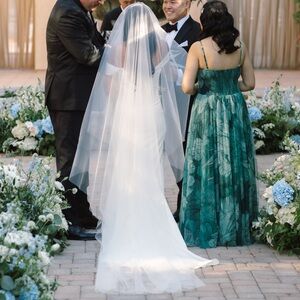 Jenny Yoo Two Tier Blusher Ivory Bridal Veil